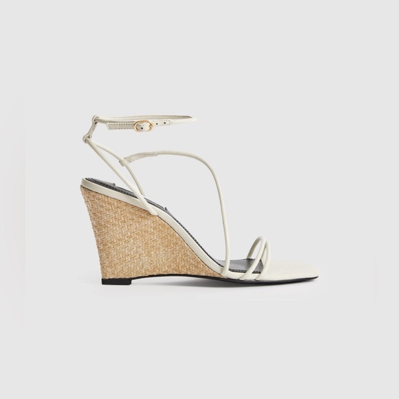 ▪️NIB REISS LEATHER STRAPPY WEDGED SANDALS - Picture 4 of 9
